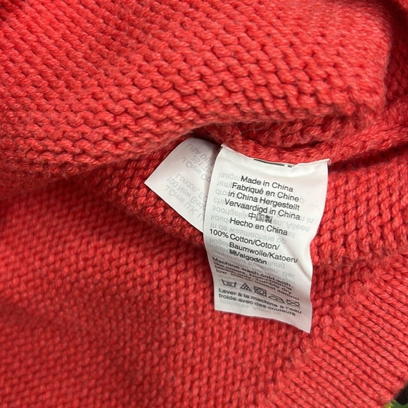 Vintage J Crew Always Knit Rolled Hem Crop Boxy Sweater Coral Turtleneck Cozy - Picture 5 of 6